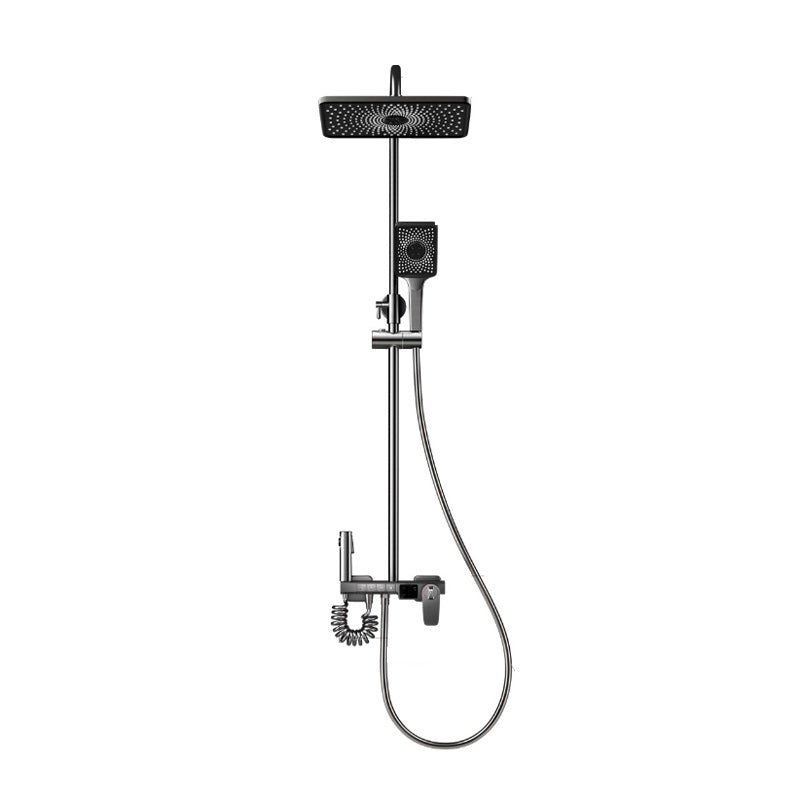 Slide Bar Included Shower System Solid Color Valve Included Shower Head Combo