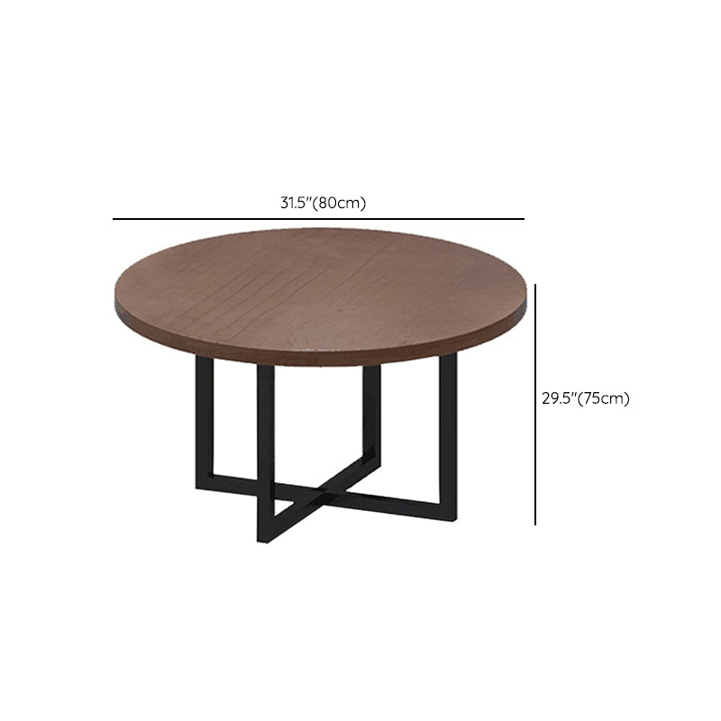 Dark Brown Solid Wood Dining Set 1/3/9 Pieces Dinette Set with Metal Chairs