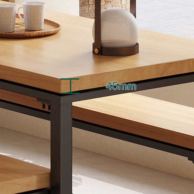 Industrial Wood Dining Table Set 1/2/5 Pieces with Metal Base Kitchen Furniture Set