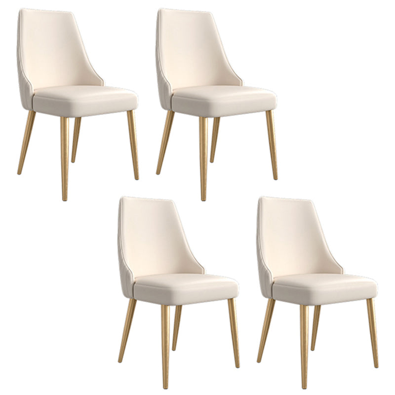 Stone Top Modern Dining Set 1/4/5/7 Pieces Dining Table Set with White Chairs