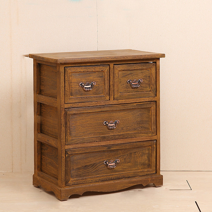 Coastal Storage Chest Dresser Solid Wood Dresser , 13.65 Inch Width