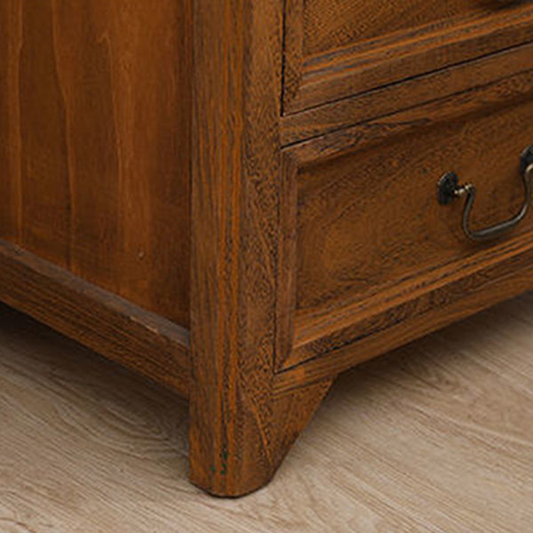 Coastal Storage Chest Dresser Solid Wood Dresser , 13.65 Inch Width