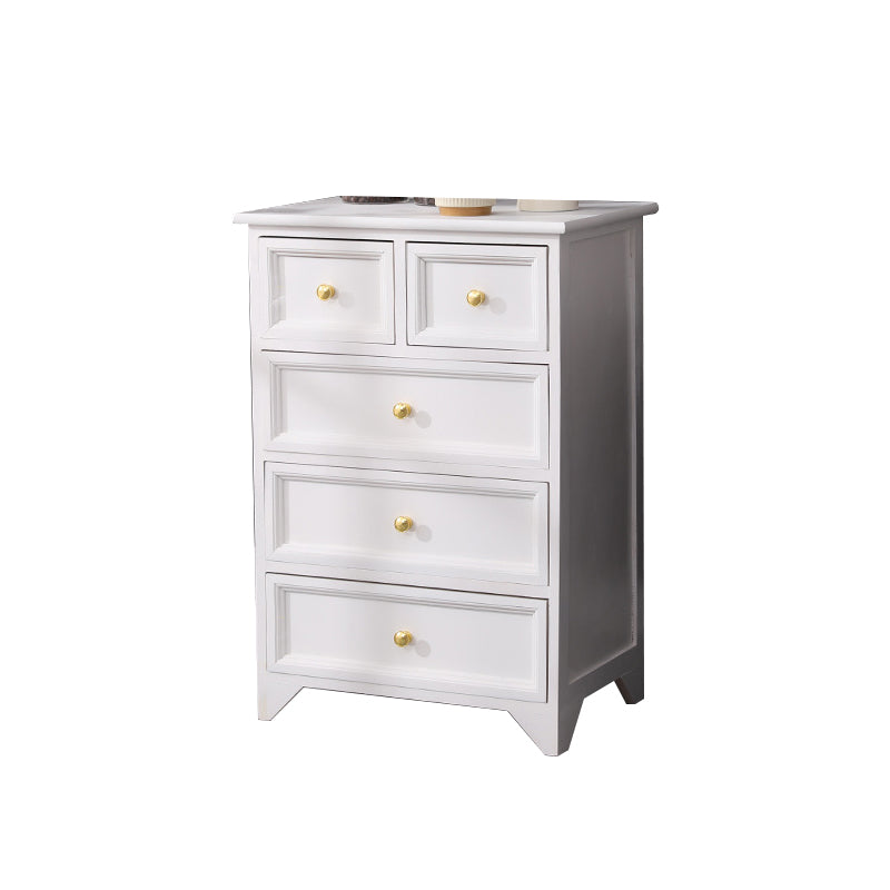 Coastal Storage Chest Dresser Solid Wood Dresser , 13.65 Inch Width