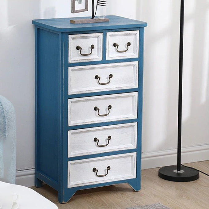 Coastal Storage Chest Dresser Solid Wood Dresser , 13.65 Inch Width