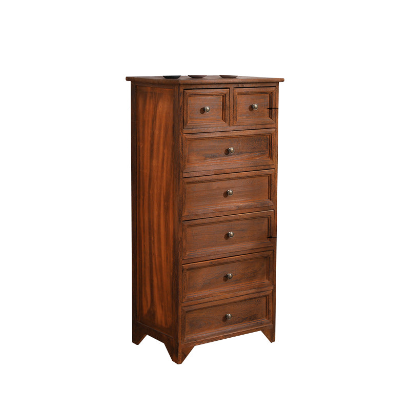 Coastal Storage Chest Dresser Solid Wood Dresser , 13.65 Inch Width