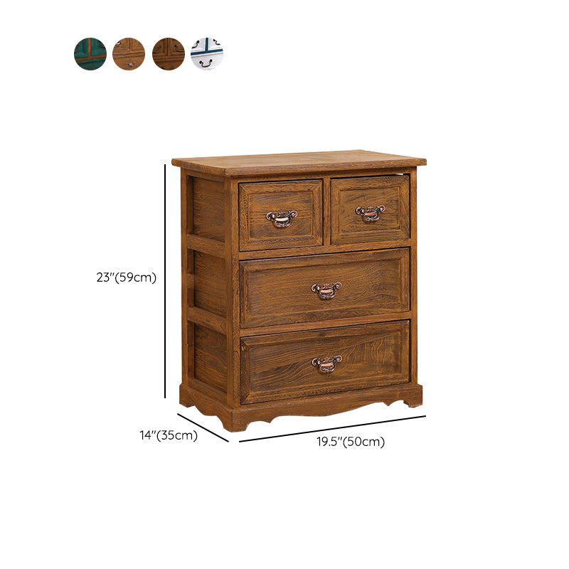Coastal Storage Chest Dresser Solid Wood Dresser , 13.65 Inch Width