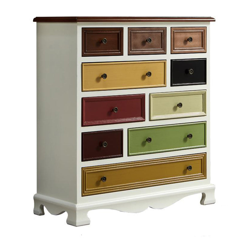 Coastal Dresser Solid Wood Storage Chest Dresser with Multi Drawers