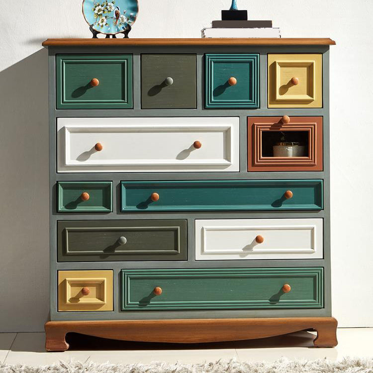 Coastal Dresser Solid Wood Storage Chest Dresser with Multi Drawers