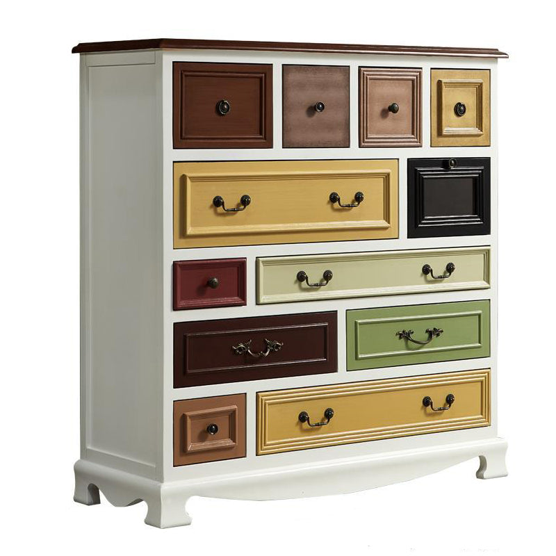 Coastal Dresser Solid Wood Storage Chest Dresser with Multi Drawers