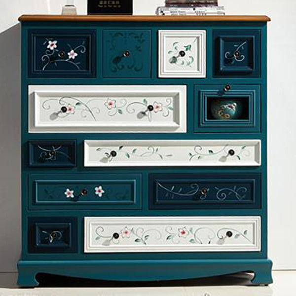 Coastal Dresser Solid Wood Storage Chest Dresser with Multi Drawers