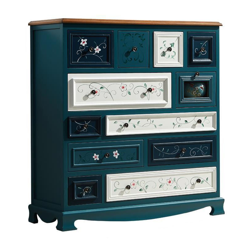 Coastal Dresser Solid Wood Storage Chest Dresser with Multi Drawers