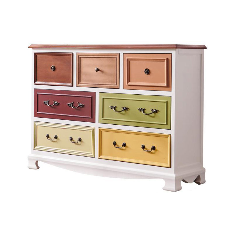 Coastal Dresser Solid Wood Storage Chest Dresser with Multi Drawers