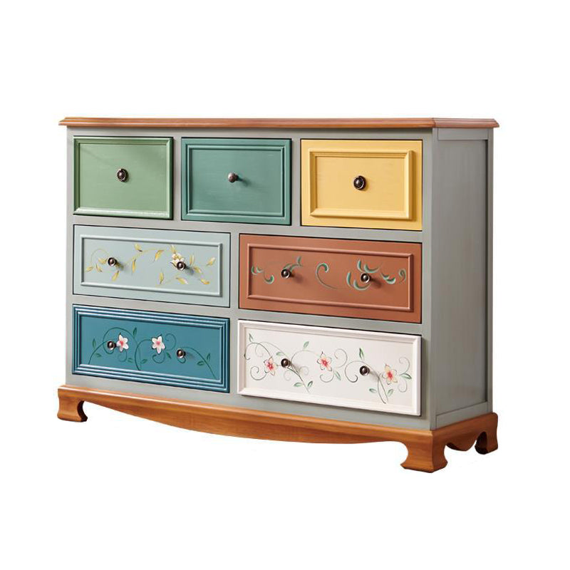 Coastal Dresser Solid Wood Storage Chest Dresser with Multi Drawers