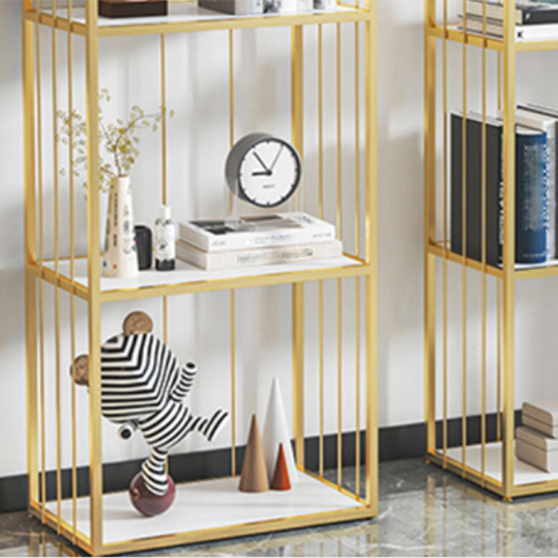 Standard Open Back Bookshelf Etagere Contemporary Metal Bookcase