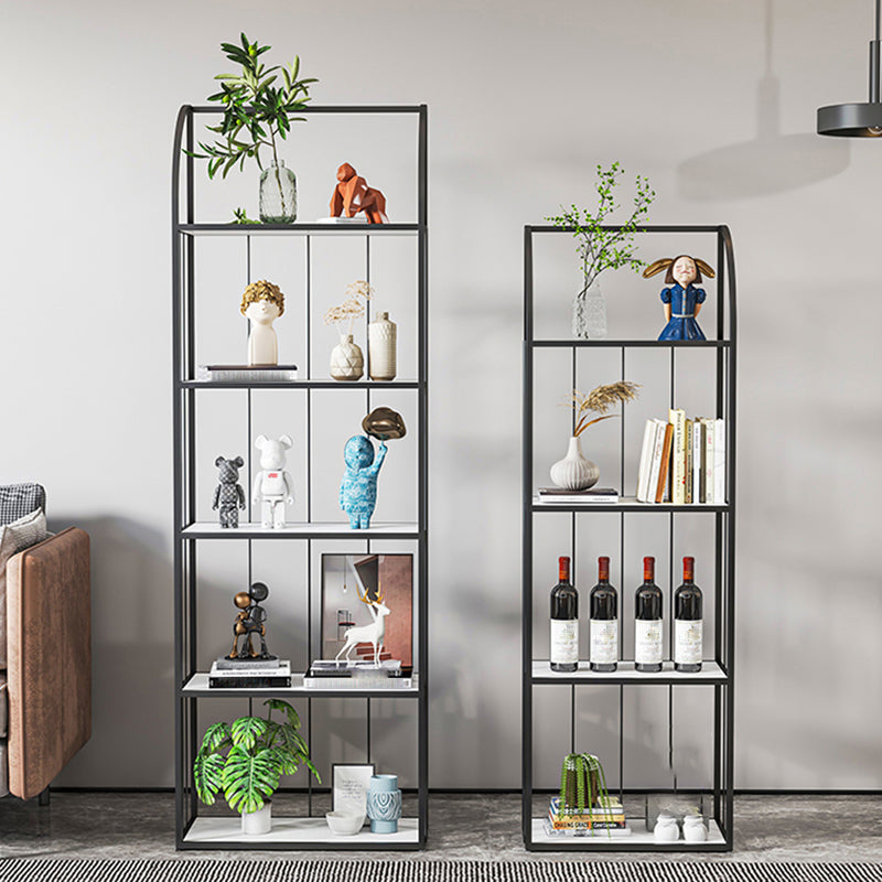 Standard Open Back Bookshelf Etagere Contemporary Metal Bookcase