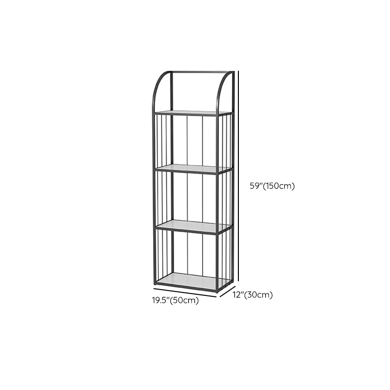 Standard Open Back Bookshelf Etagere Contemporary Metal Bookcase