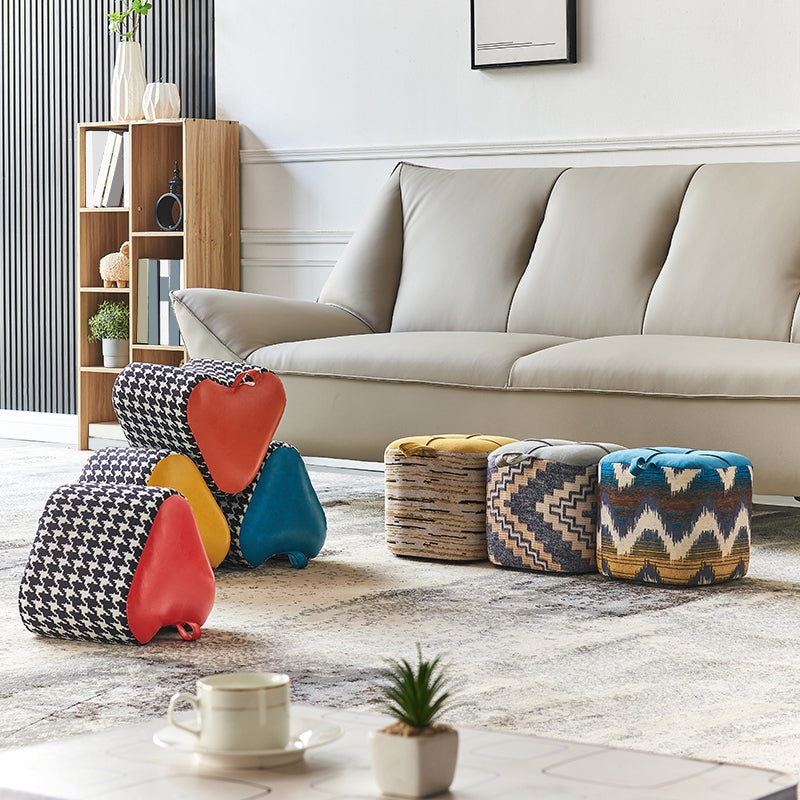 Fabric Standard Stool Modern Style Simple Household Foot Stool