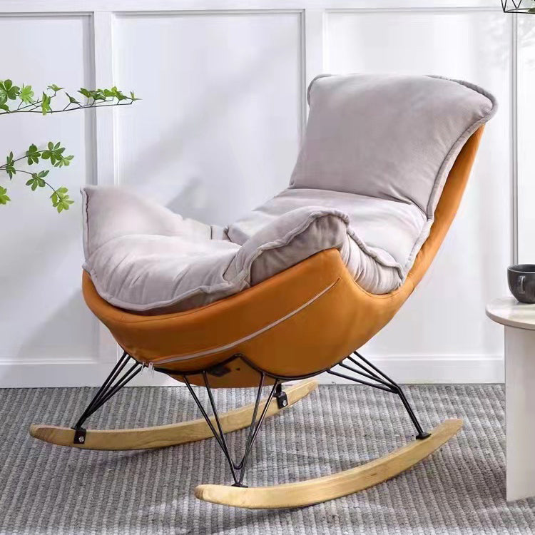 Light Luxury Style Single Leisure Chaise Rocking Chair Lounge Lazy Chair