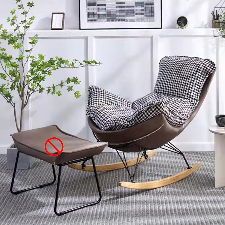 Light Luxury Style Single Leisure Chaise Rocking Chair Lounge Lazy Chair