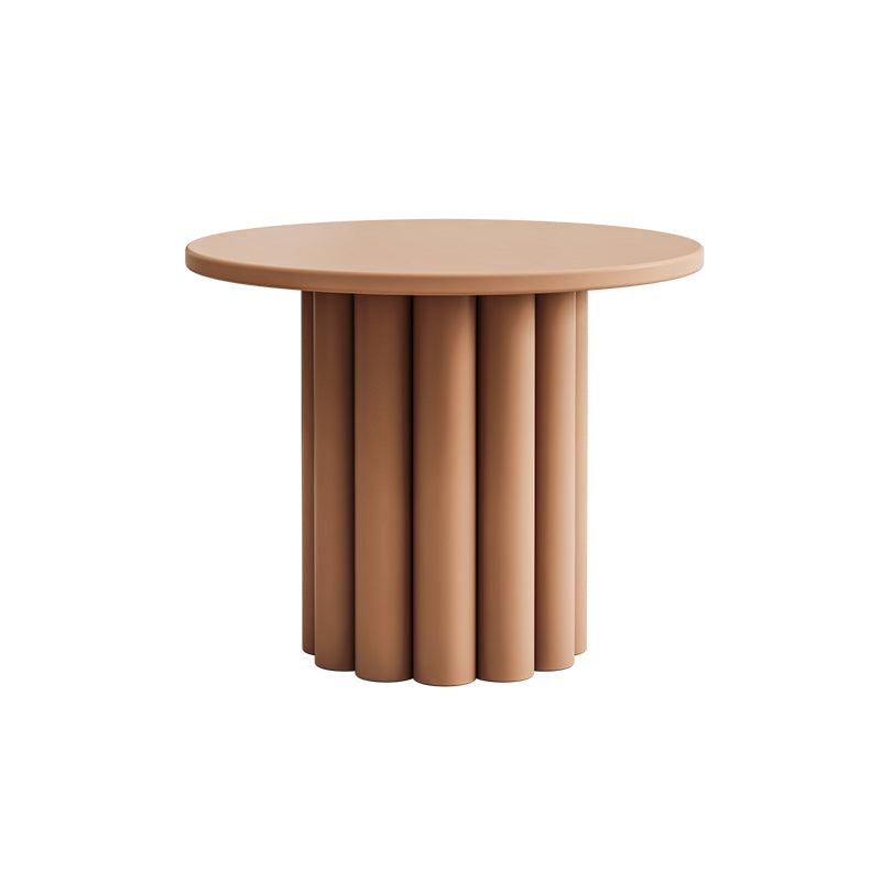 Modern Coffee Table Wooden Round Nesting Coffee Table Set with Pedestal Legs