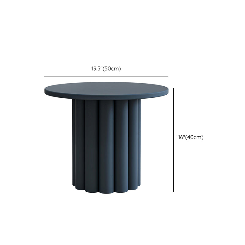 Modern Coffee Table Wooden Round Nesting Coffee Table Set with Pedestal Legs