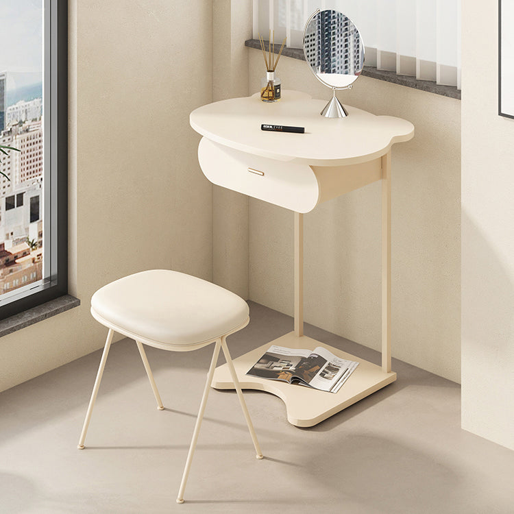 Modern Bedroom Metallic Makeup Vanity With a Drawer Makeup Vanity Set