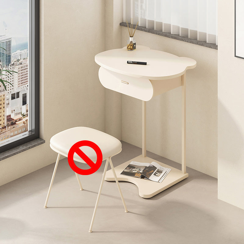 Modern Bedroom Metallic Makeup Vanity With a Drawer Makeup Vanity Set