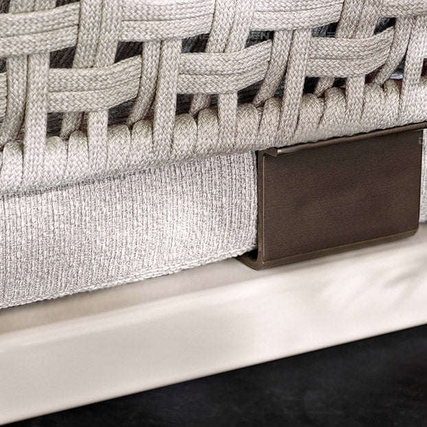 Tropical Patio Sofa Fade Resistant Metal Outdoor Patio Sofa with Cushions