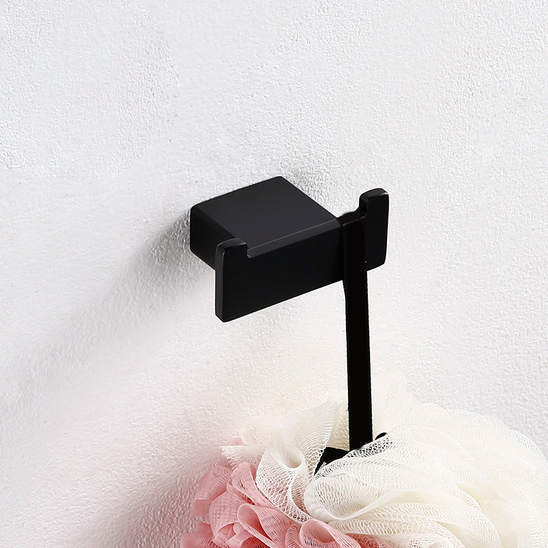 Traditional Bathroom Accessories Hardware Set in Black Metal