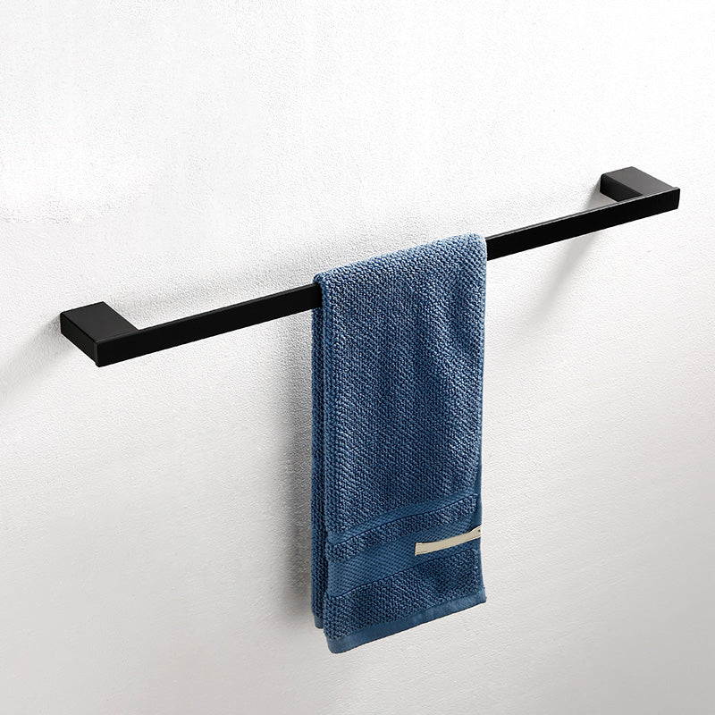 Traditional Bathroom Accessories Hardware Set in Black Metal