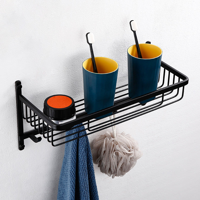 Traditional Bathroom Accessories Hardware Set in Black Metal