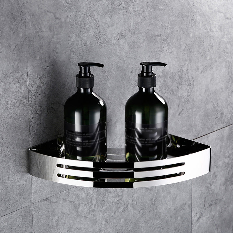 Contemporary Bathroom Accessories Hardware Set in Silver with Soap Dish