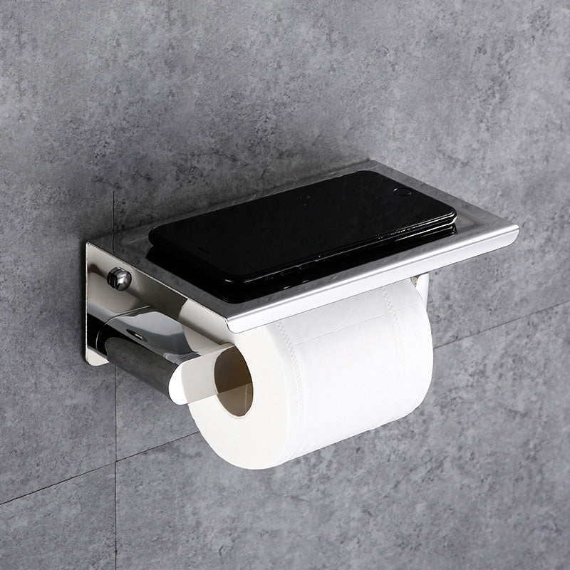 Contemporary Bathroom Accessories Hardware Set in Silver with Soap Dish