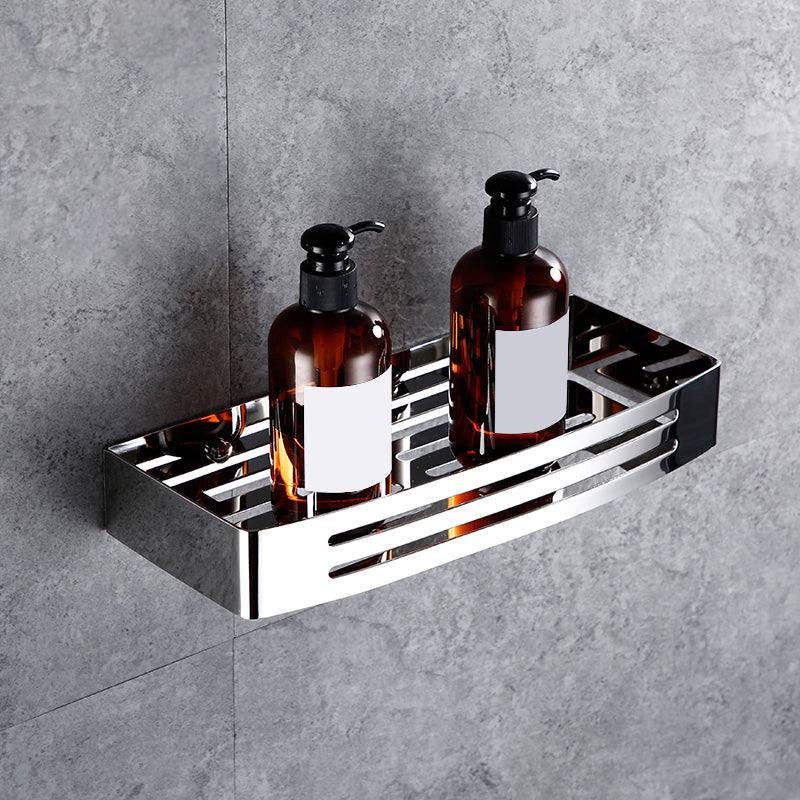 Contemporary Bathroom Accessories Hardware Set in Silver with Soap Dish