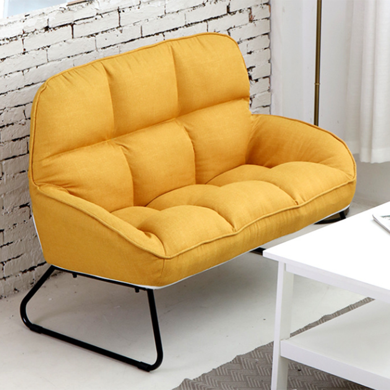 Flared Arm Fabric Simple Sofa Scandinavian Biscuit Back Loveseat