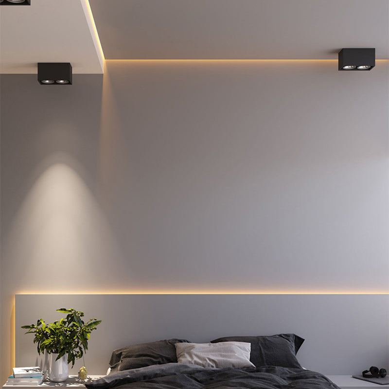 Metal Rectangle Flush Mount Lamp Modern Flush Ceiling Light Fixture