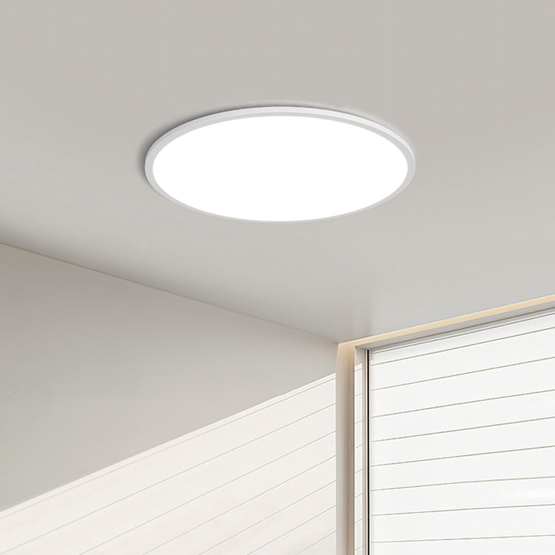Metal Geometric Flush Mount Lamp Modern Flush Ceiling Light Fixture in White