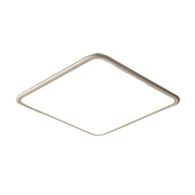 Metal Geometric Flush Mount Lamp Modern Flush Ceiling Light Fixture in White