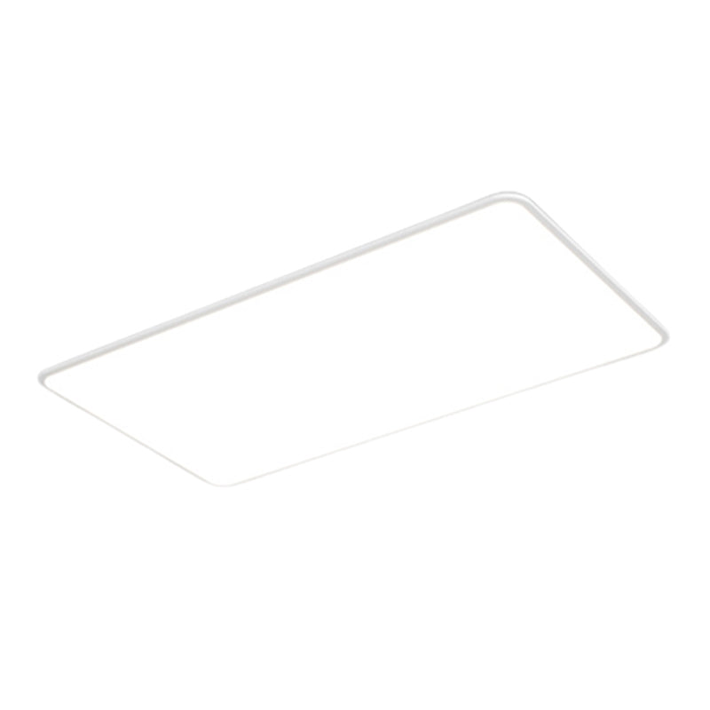 Metal Geometric Flush Mount Lamp Modern Flush Ceiling Light Fixture in White