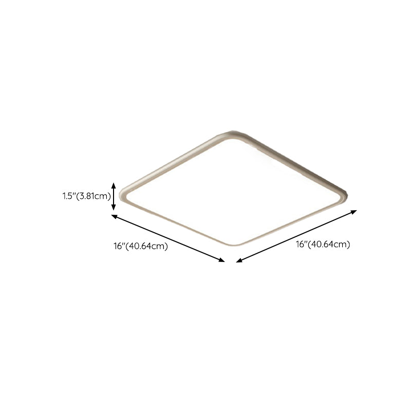 Metal Geometric Flush Mount Lamp Modern Flush Ceiling Light Fixture in White