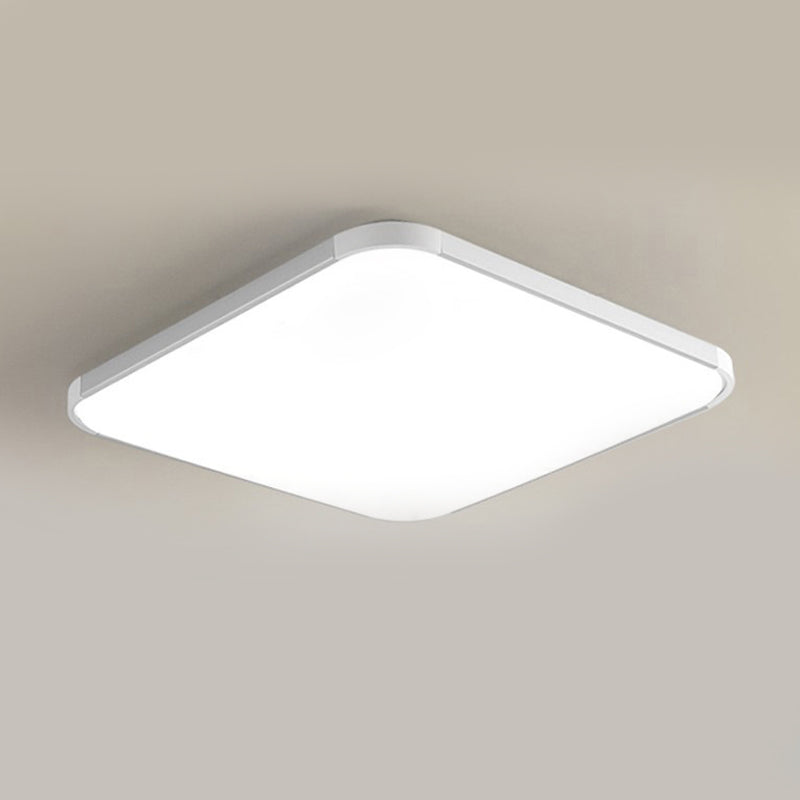 Geometric Flush Mount Contemporary Metal Flush Ceiling Light Fixture in White