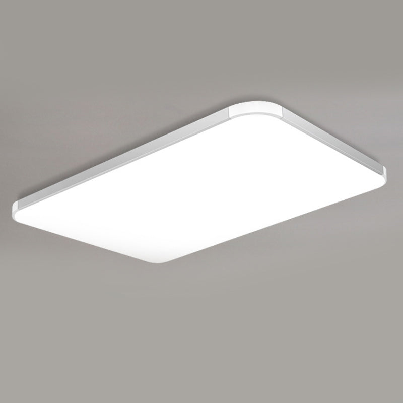 Geometric Flush Mount Contemporary Metal Flush Ceiling Light Fixture in White