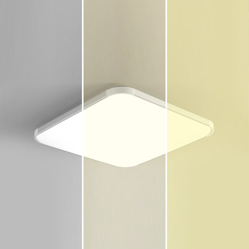 Geometric Flush Mount Contemporary Metal Flush Ceiling Light Fixture in White