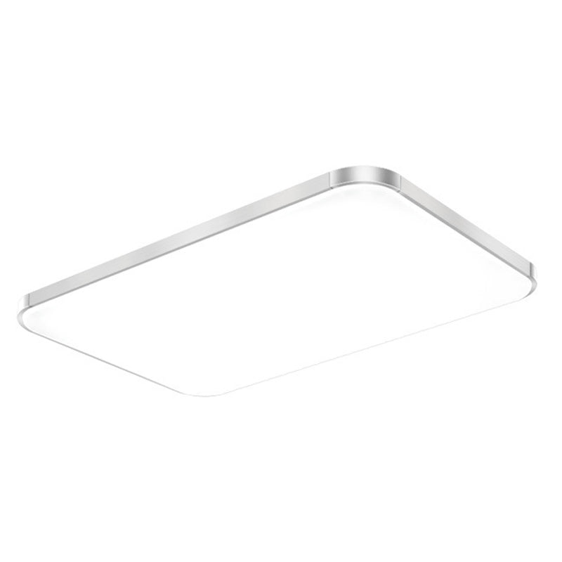 Geometric Flush Mount Contemporary Metal Flush Ceiling Light Fixture in White