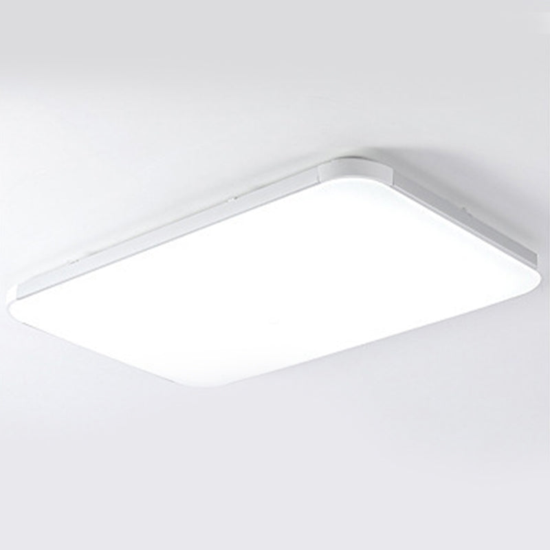Geometric Flush Mount Contemporary Metal Flush Ceiling Light Fixture in White
