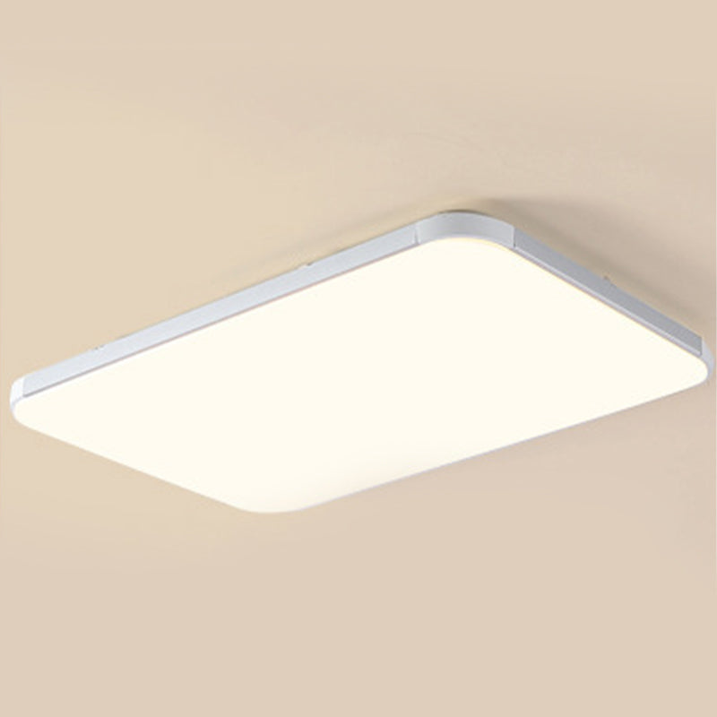 Geometric Flush Mount Contemporary Metal Flush Ceiling Light Fixture in White