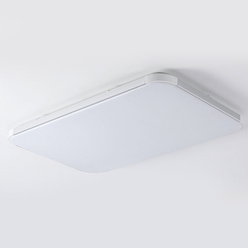 Geometric Flush Mount Contemporary Metal Flush Ceiling Light Fixture in White