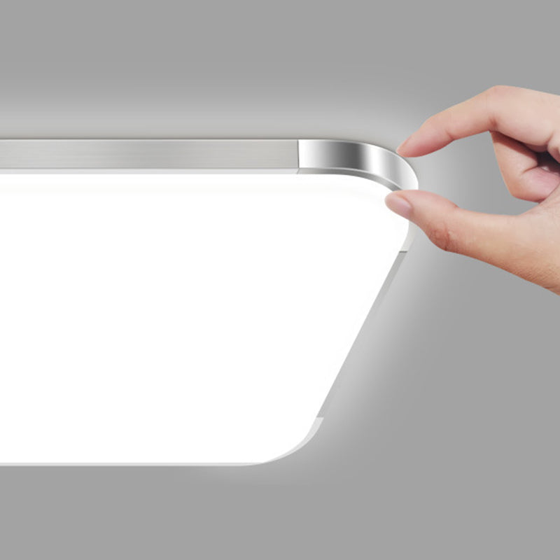 Geometric Flush Mount Contemporary Metal Flush Ceiling Light Fixture in White