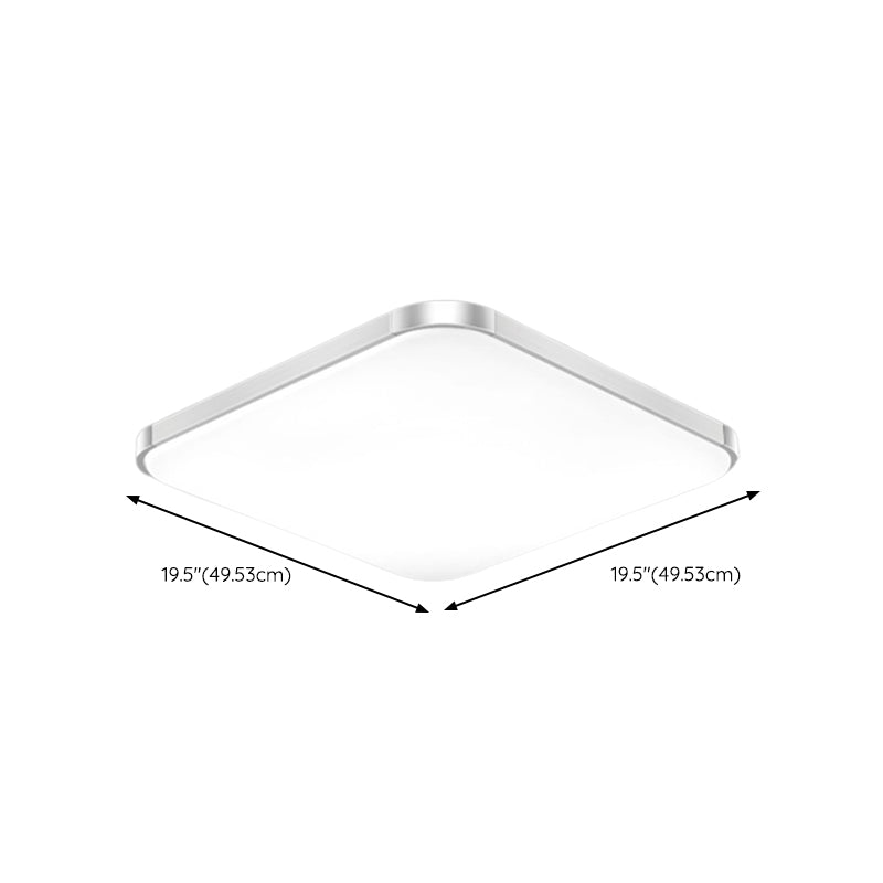 Geometric Flush Mount Contemporary Metal Flush Ceiling Light Fixture in White