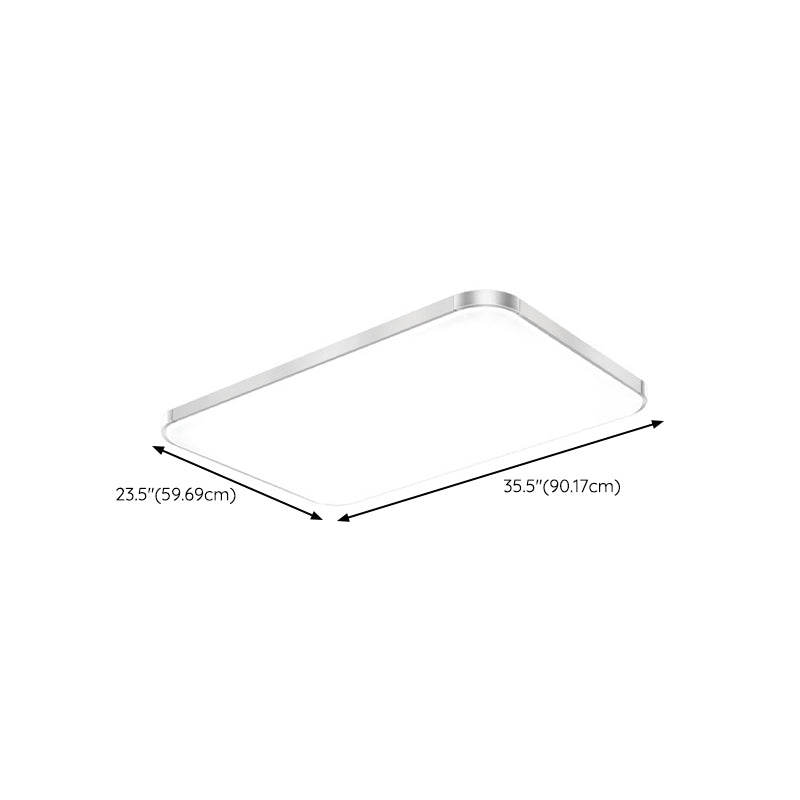 Geometric Flush Mount Contemporary Metal Flush Ceiling Light Fixture in White